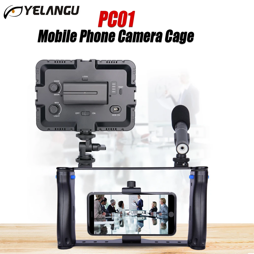 YELANGU PC01 ручной мобильный телефон камера клетка стабилизатор устойчивая ручка