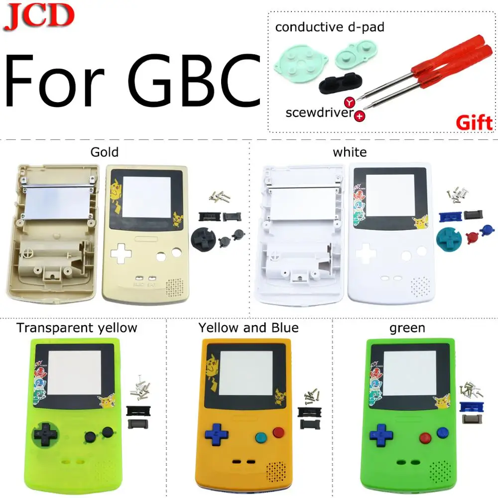 JCD DIY игра Футляр Полный корпус оболочка Крышка на запчасти для Gameboy Высокое качество для GBC Ремонт Часть корпус оболочка Пакет