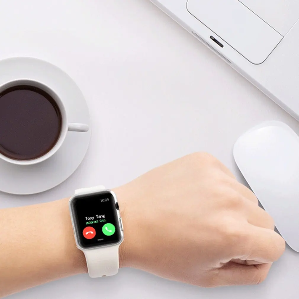 Чехол для часов Apple Watch series 5 4 3 2 1 ремешок чехол 42 мм 38 м 40 44 тонкий ТПУ защита