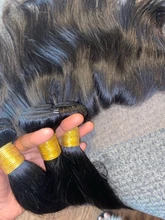 Magic Wave-extensiones de pelo ondulado brasileño liso, 30, 32, 34, 40 pulgadas, con extensiones de cabello humano Frontal, Extensi de pelo Remy con cierre