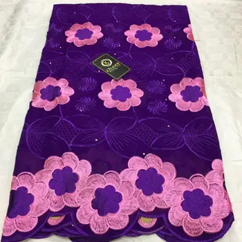 

purple lace fabric african 100%cotton swiss voile lace fabric high quality swiss voile lace in switzerland duabi fabric 5yards