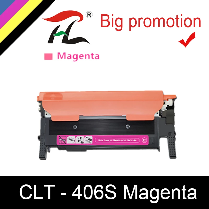 HTL совместимый тонер-картридж для samsung CLT-406S CLT-K406S C406S M406S Y406S CLP-360 365w 366W CLX-3305 C460FW 3306FN 3305W