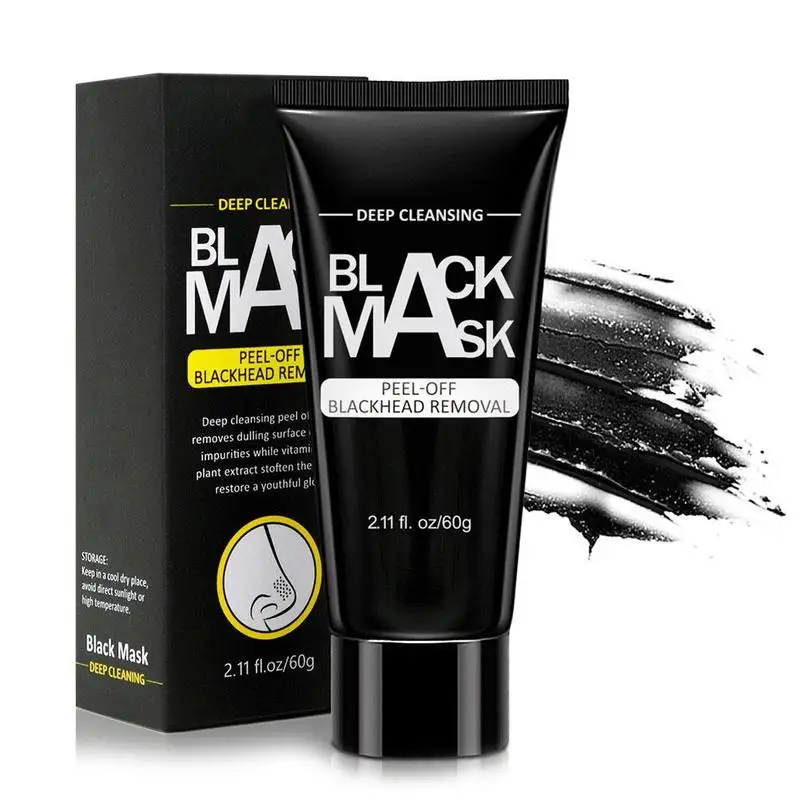

Bamboo Charcoal Face Mask Blackhead Removal Oil-control Black Deep Cleansing Peel Off Nose Mask Shrink Pores Acne Treatment