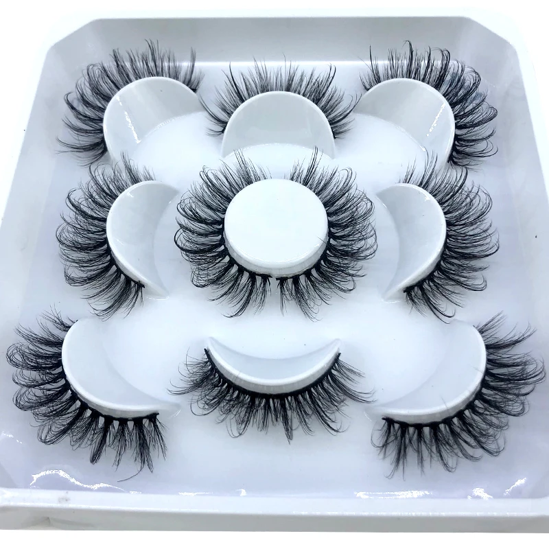 Hbzgtlad Nieuwe 5 Pairs 8-25Mm Natuurlijke 3D Valse Wimpers Fake Lashes Makeup Kit Mink Wimpers Extension Mink wimpers Maquiagem