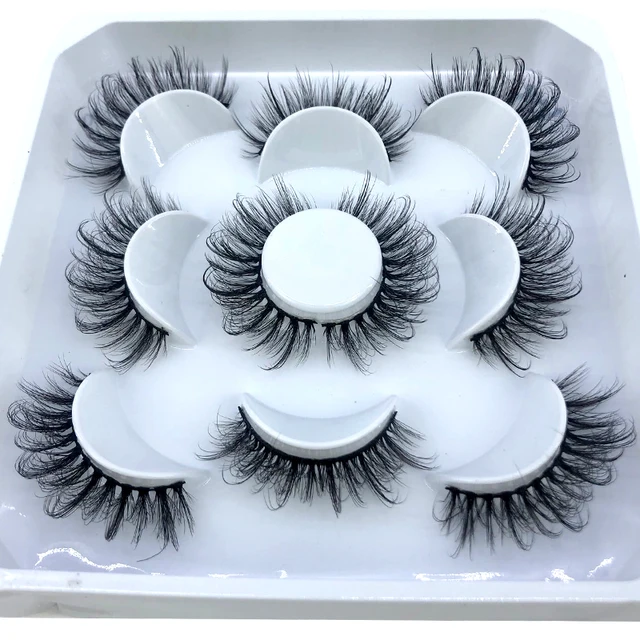 HBZGTLAD New 5 pairs 8-25mm natural 3D false eyelashes fake lashes makeup kit Mink Lashes extension mink eyelashes maquiagem 5