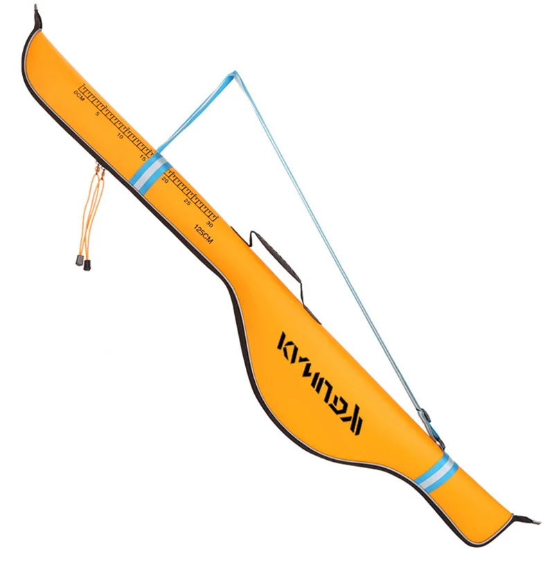 Comprar Bolsa de pesca plegable de 125CM bolsa de caña de pescar resistente al agua EVA para accesorios de aparejos de pesca B345 de gran capacidad