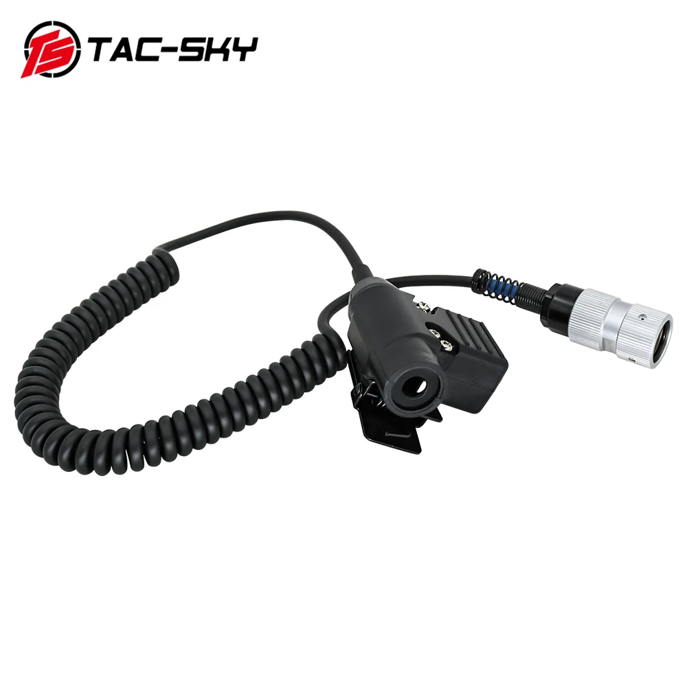 TAC-SKY Tactical Headset Ptt Military Adapter 6-Pin U94 Spring Wire Ptt Suitable For AN/PRC 148152 Walkie-Talkie Dummy Case