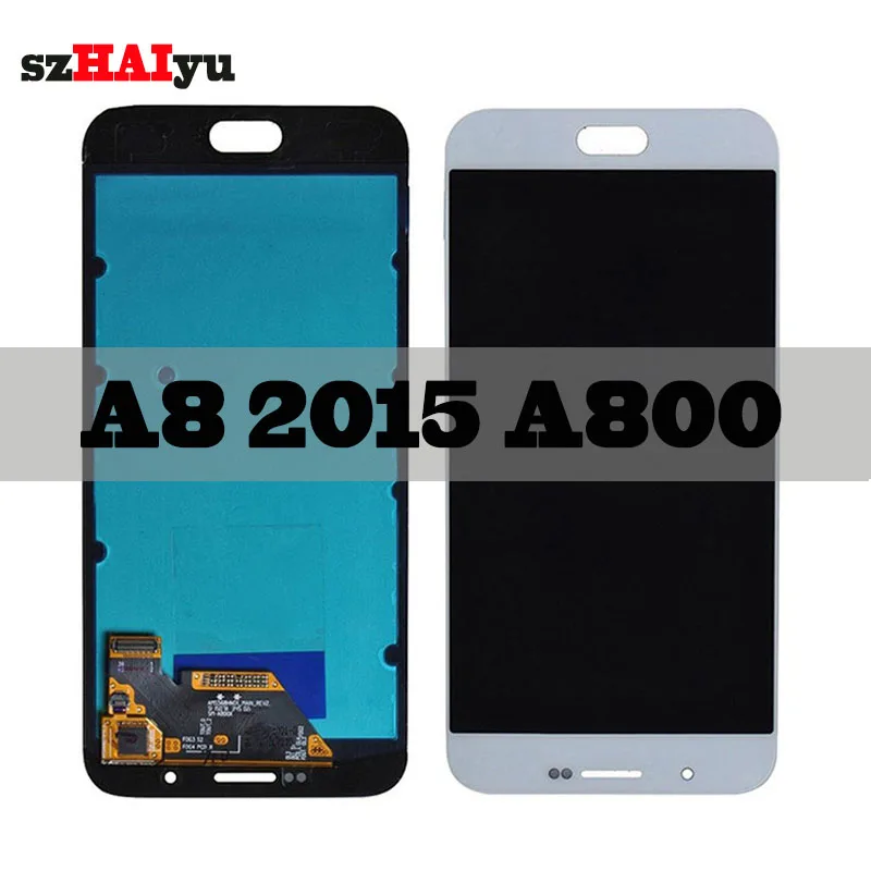 

SZHAIYU Touch Screen Digitizer For Samsung Galaxy A8 A8000 A800 A800F A800I A800H Super AMOLED LCD Display 1920x1080 5.7''