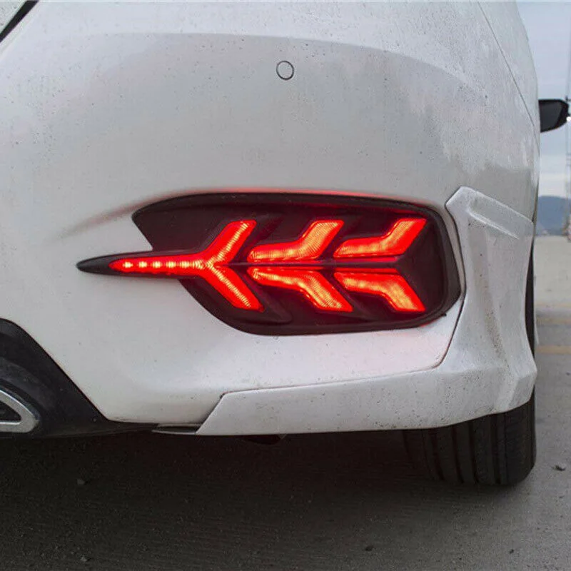 Задний бампер светильник для Honda Civic Красный Светодиодный отражатель фонарь стоп-сигнала парковки Предупреждение ночной осветительный противотуманный
