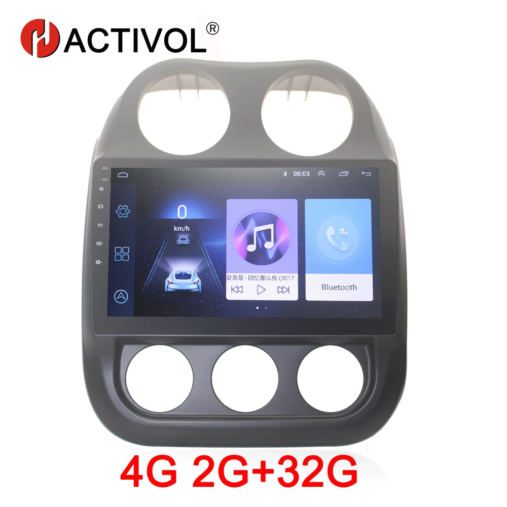 HACTIVOL 2G+32G Android 8.1 Car Radio for Jeep Compass 2011 car dvd player gps navigation accessory 4G multimedia