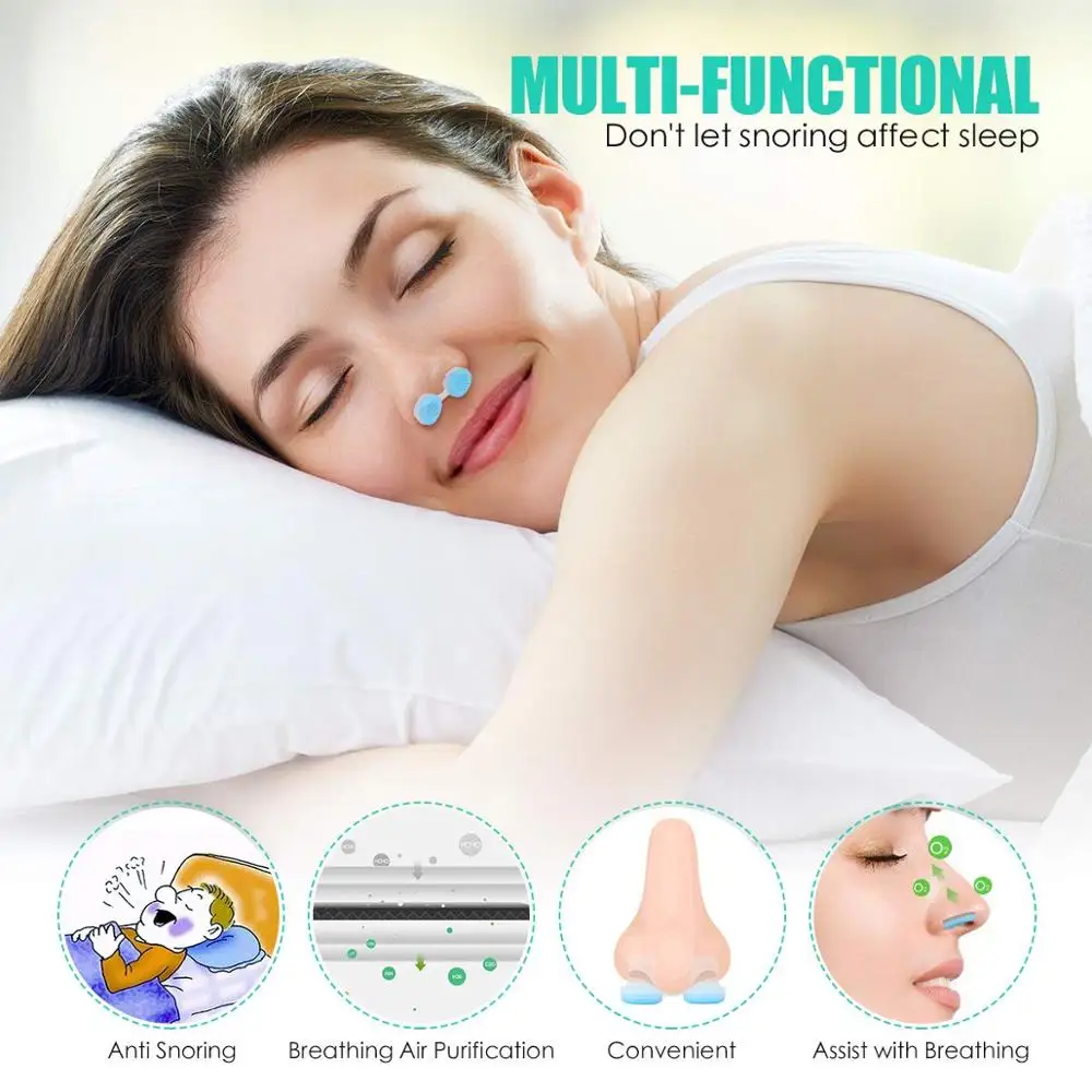 2pcs Anti Snoring nose clip Devices Professional Snore Stopper Nose Vents Snore Nasal Dilators for Better Sleep