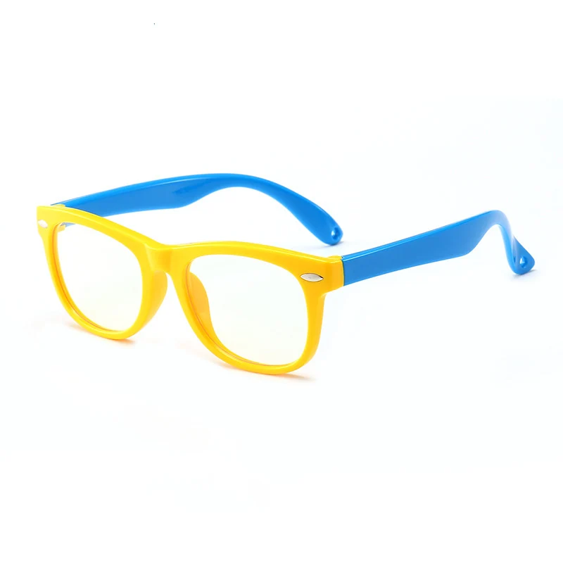 Компьютерные очки видео игровые очки анти вредные синий свет UV400 Защитные очки для детей цифровой экран - Цвет оправы: yellow blue