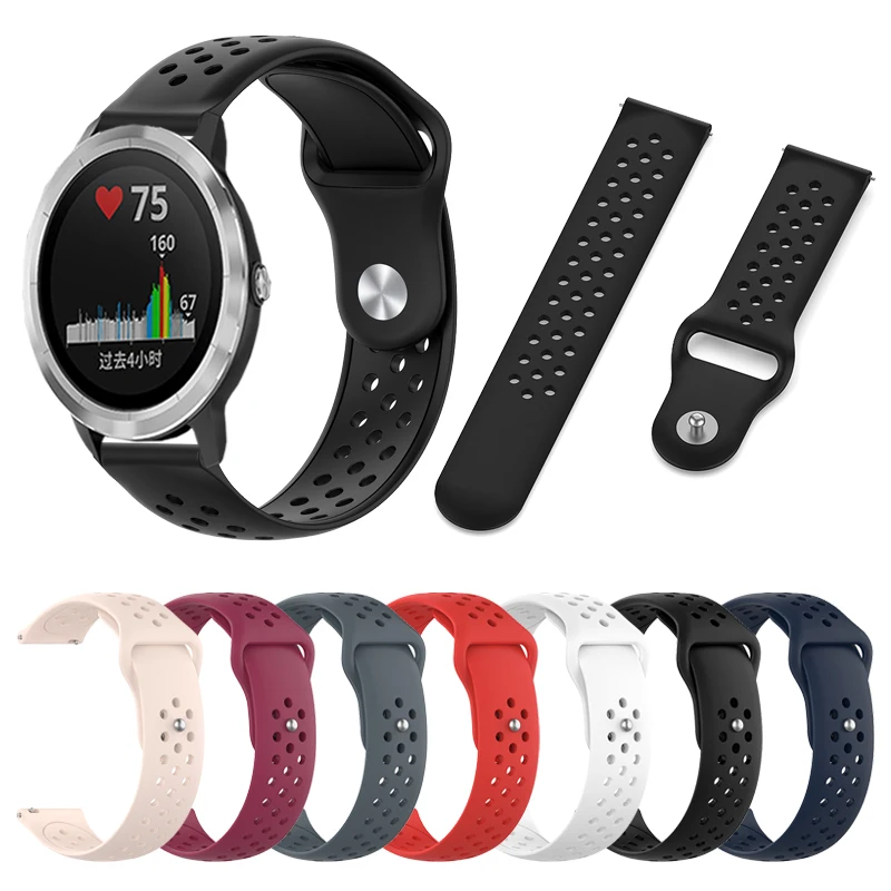 

Silicone Band for Garmin vivoactive 3 Trainer MUSIC/Vivomove HR Wrist Strap for Forerunner 645 MUSIC/245/245M Watchband Easy fit