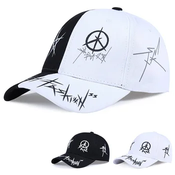 2020 Fashion Graffiti Snapback Baseball Caps Black White Patchwork Men Women Hip Hop Cap Fashion Casual Hat 1