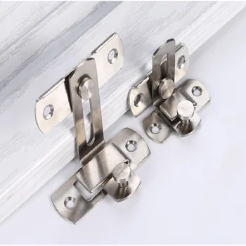

Cabinet Fitting 90 Degree Latch Hotel Anti-theft Door Lock Sliding Stainless Steel For Window Household Safety Hardware Hasp