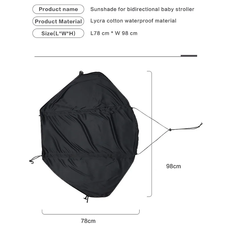 Sunshade For High Landscape Baby Stroller Bebe Accessories Awning UV Cover Bi-Directional Car Light Blocking Universal orbit baby stroller accessories	