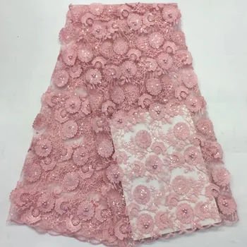 

New Designs African Lace Fabrics Guipure Lace Fabric 2019 High Quality Nigerian Cord Lace Fabric For Wedding Dress