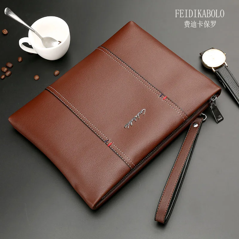 

New Style Casual Men Genuine Leather Long Carrying Money Men Carrying Wallet Europe And America Fashion Hand Men's Bag