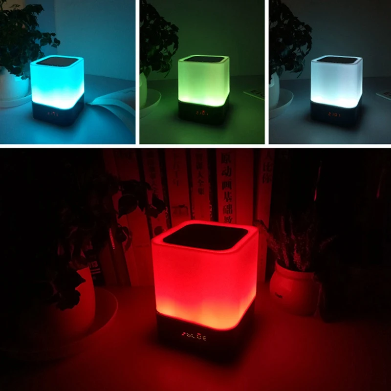 IQRAA 7Color LED Quran Smart Speaker Lamp Cube Ramadan APP Bluetooth Remote Azan Clock Coran Player