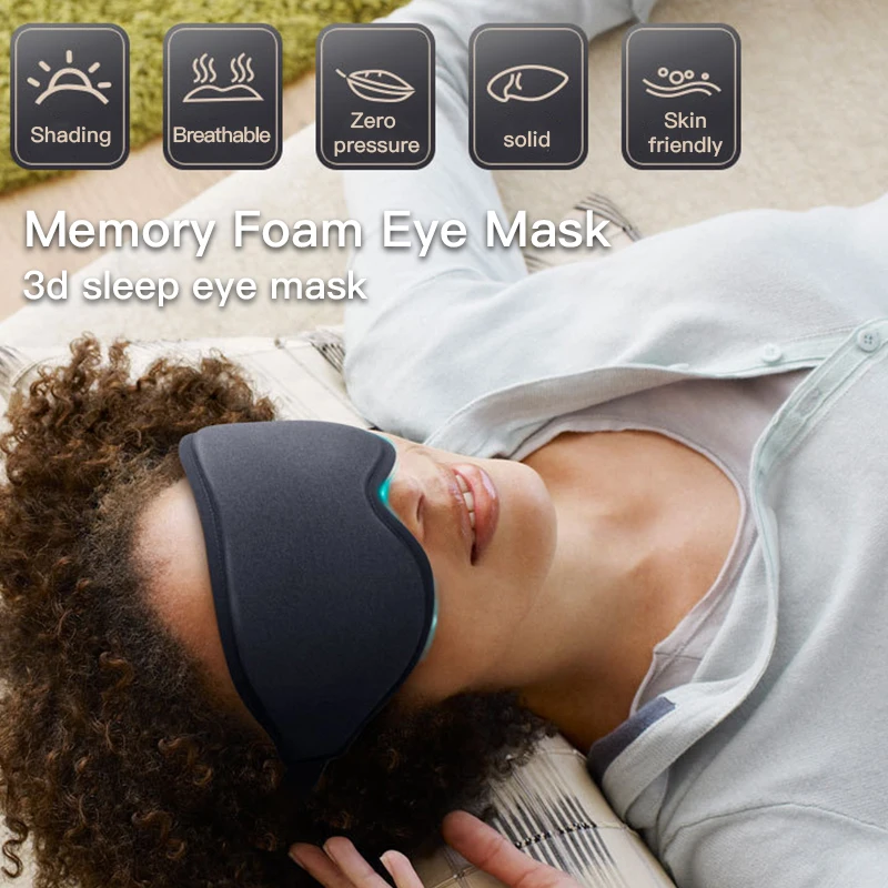 3D Sleep Mask Eyeshade Blockout Light Eyepatch Sleeping Mask For Eye Women Men Blindfold Nap Travel Relax Sleeping Aid