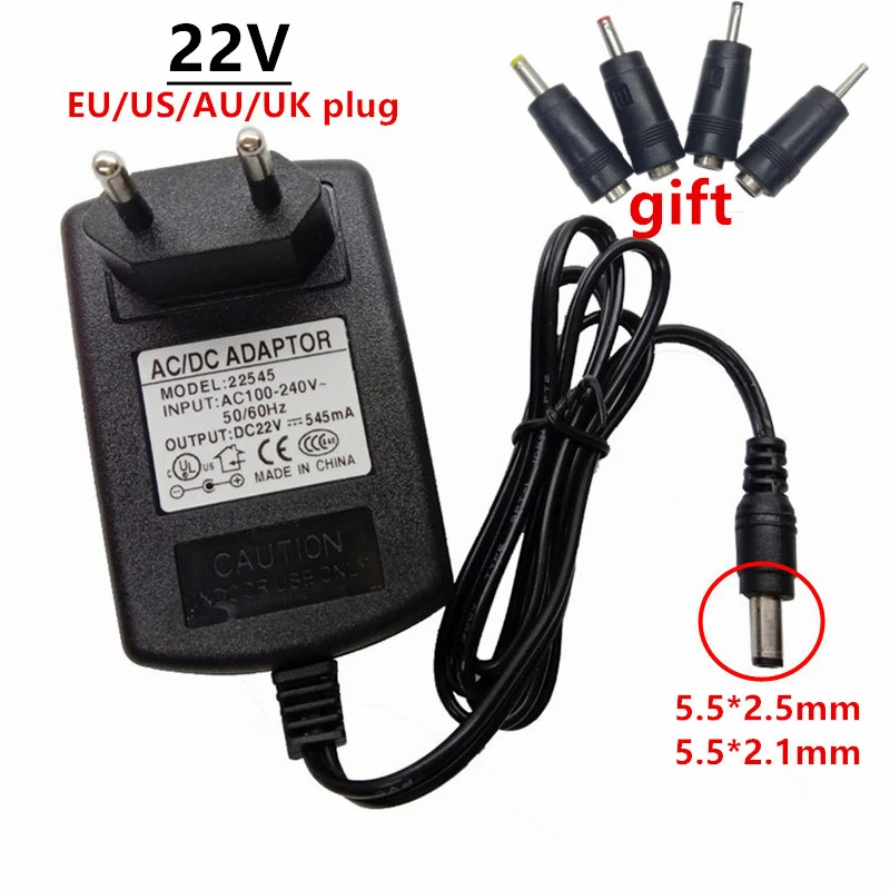 Adaptador de corriente Universal de 22 V, convertidor de CA/CC de 220v a 22 voltios, de 0,5a, 0,545a, 0,818a, 2A, enchufes Jack|Adaptadores CA/CC| - AliExpress