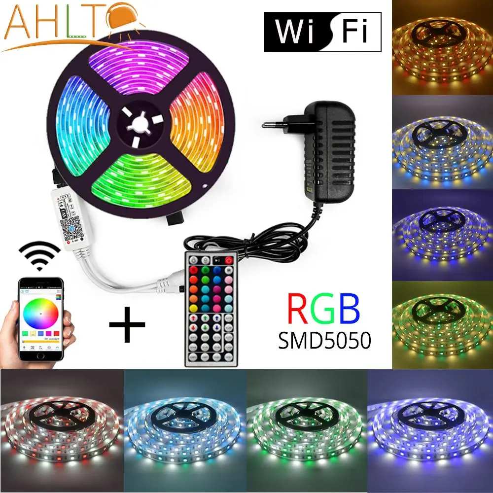 

WIFI Waterproof RGB Led Strip Light 5M 10M 15M LED String DC12V Fiexble Light Ribbon Tape LED String Light Decorative DIY lights