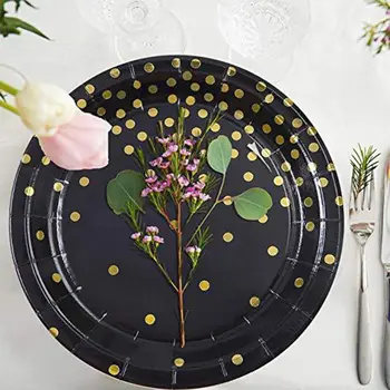 

60 pcs HOT STAMPING style Disposable Dinnerware Set Service for 20 Guest Holiday Christmas party D08D