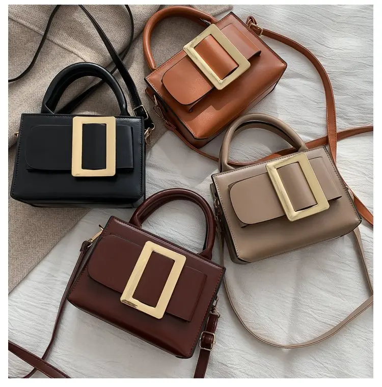 

New Arrival Retro Shoulder Bag Women's 2020 New Style Fashion Korean-style Versatile Shoulder Fashion Textured Solid Color Squar