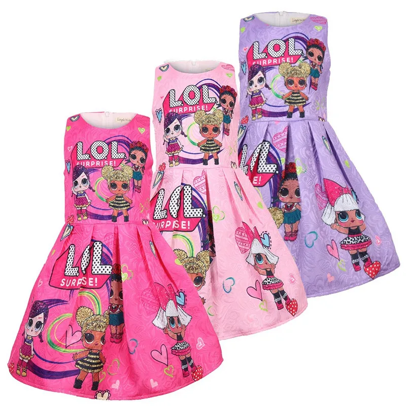 

Princess Summer Girls Sleeveless Cosplay Tutu Dress Baby Girls Costume Children clothes For Kids Halloween Birthday Party Dress