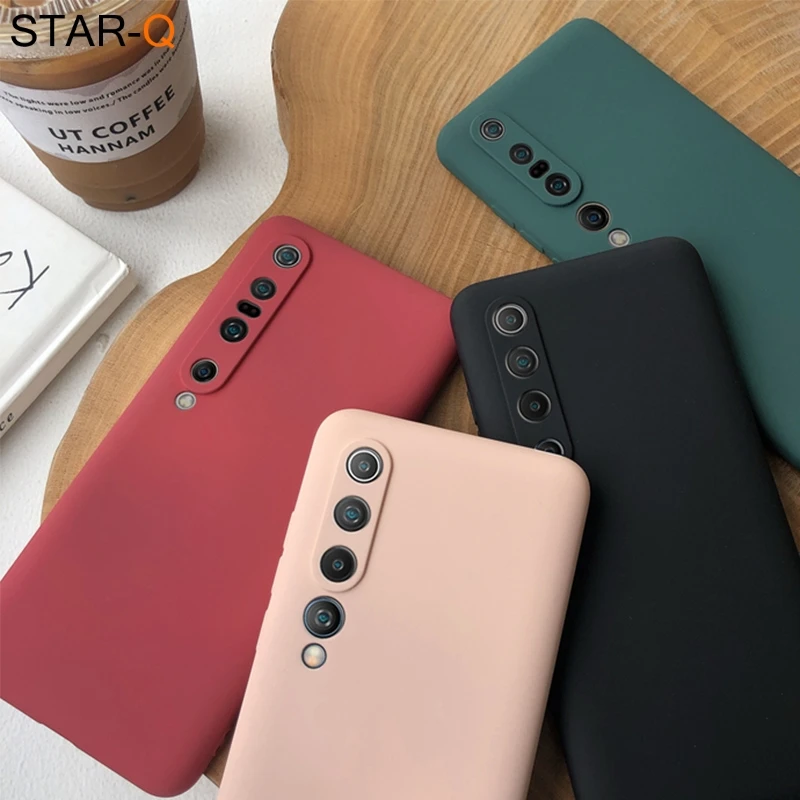 Чехол с полным покрытием из жидкого силикона для телефона xiaomi mi 9 note 10 10T pro lite se 9t