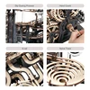 Robotime Rokr Marble Run Set 5 Kinds 3D Wooden Puzzle DIY Model Building Block Kits Assembly Toy Gift for Teens Adult Night City 6