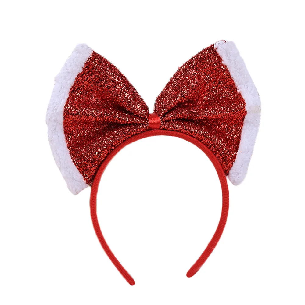 

Head adornment Hot Christmas Headband Santa Xmas Party Decor Double Hair Band Clasp Head Hoop christmas Navidad