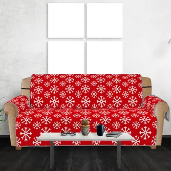 

Sofa Cover 1/2/3 Seaters Christmas Decor snowflake Sofa Cover Digital Printing Red Festival Home Decoration