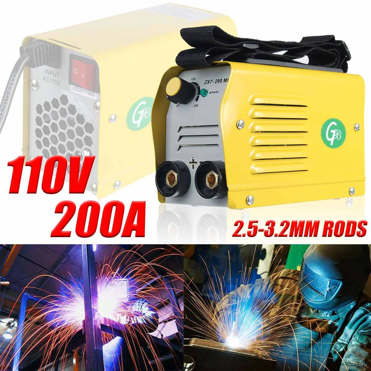 US $59.90 110V 200Amps Handheld Mini MMAARC Electric Stick Welder Insulated Electrode Inverter Arc Force Metal Welding Machine Tool