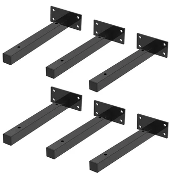 

Floating Shelf Brackets 8 Inch Duty Wall Mounted Iron Shelving ,Hardware Brace for DIY Home Decor/Storage/Farmhouse