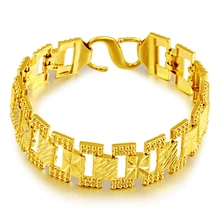 20 мм толстый широкий браслет Цепь звено желтое золото заполненный классический мужской браслет хип хоп украшения в стиле рок Прямая поставка