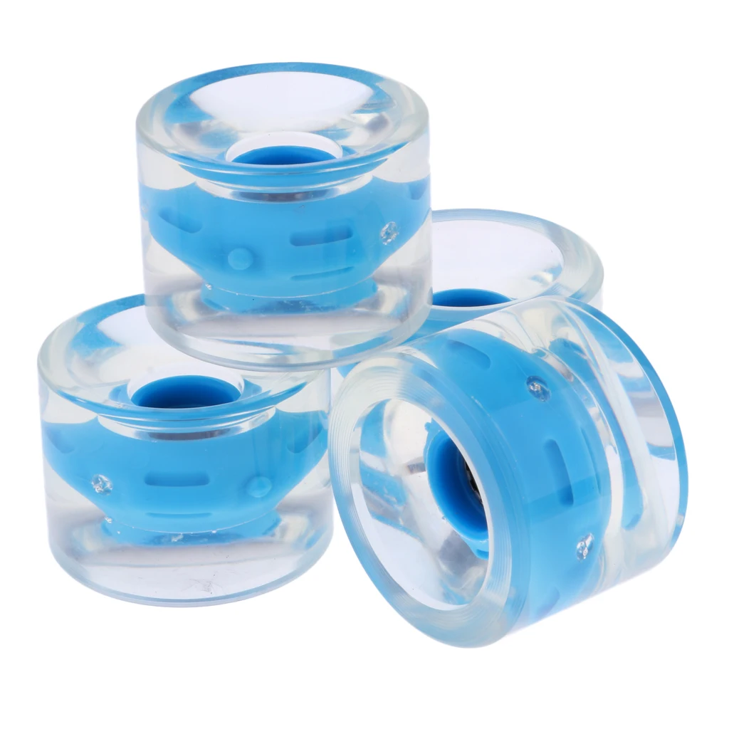 4pcs 70mm Light Up Skateboard Longboard Wheels Glow At Night 78A