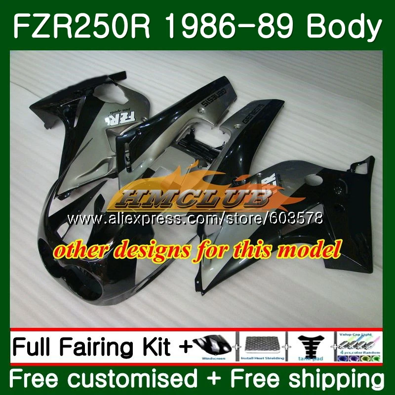 Корпус для YAMAHA FZR250R FZRR FZR 250 250R 1986 1987 1988 1989 124CL. 0 FZR250RR FZR-250 FZR250 86 87 88 89 обтекатель, цвет красный, белый blk