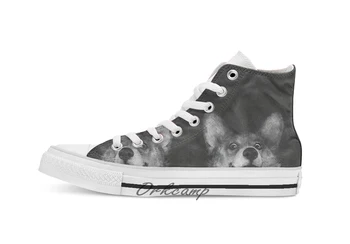 

Sausage Fox Custom Casual High Top lace-up Canvas shoes sneakers Drop shipping