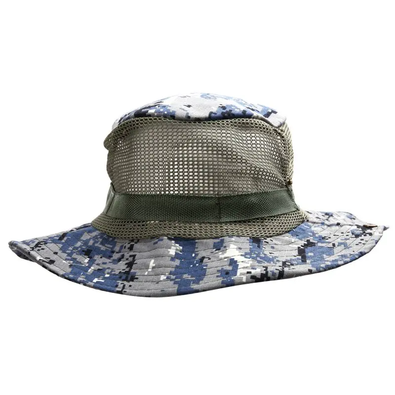 Malha de Camuflagem Chapéu de Pesca Cor do Chapéu Caminhadas Chapéu Não. 6 Cor