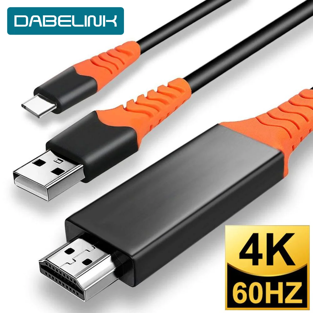 Кабель-адаптер USB C на HDMI совместимый с 4K60Hz Thunderbolt 3 1 Для Huawei Mate 20 MacBook pro 2018 Galaxy S9