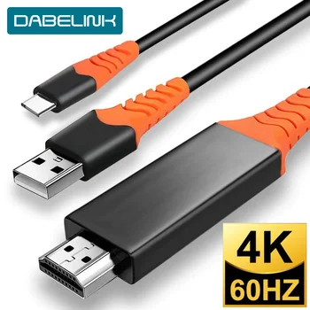 

USB C to HDMI 4K60Hz Type C HDMI Cable adapter Thunderbolt 3 USB 3.1 HDMI Cable for huawei mate 20 macBook pro 2018 galaxy S9
