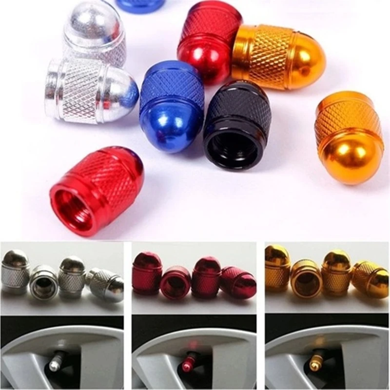 4X Aluminum Bullet Car Truck Pickup Air Port Cover Tire Valve Wheel Stem Cap | Автомобили и мотоциклы