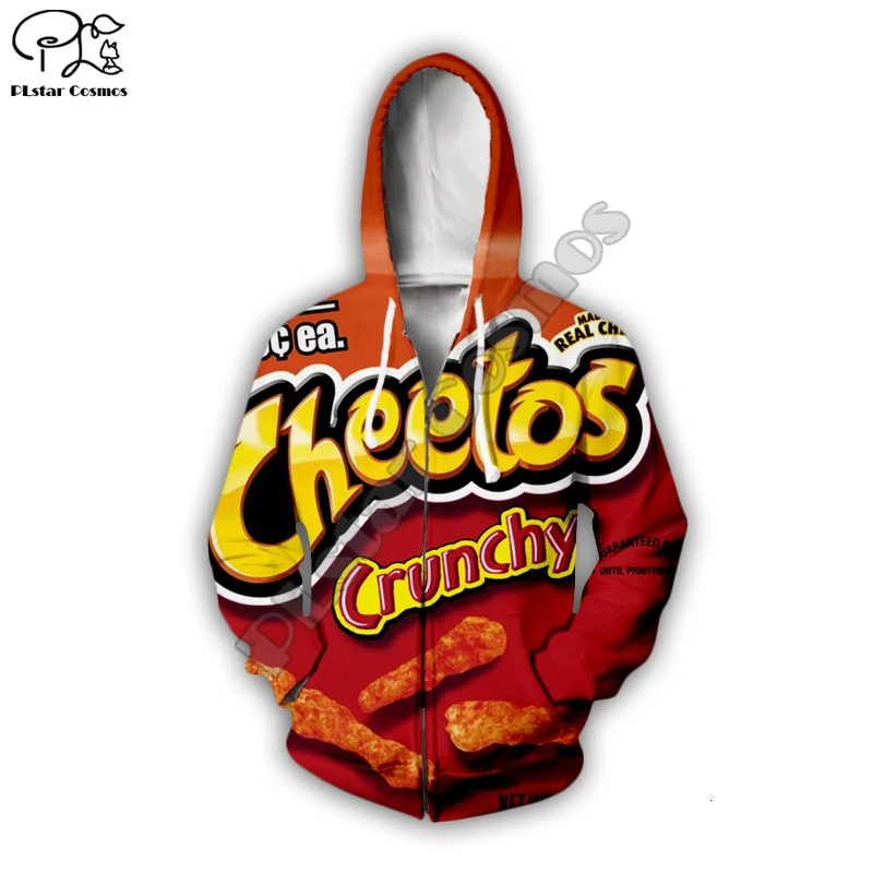 Худи с объемным принтом Cheetos, комплект детской одежды для родителей, свитер, пуловер, куртка на молнии, одежда для семьи, мамы, папы