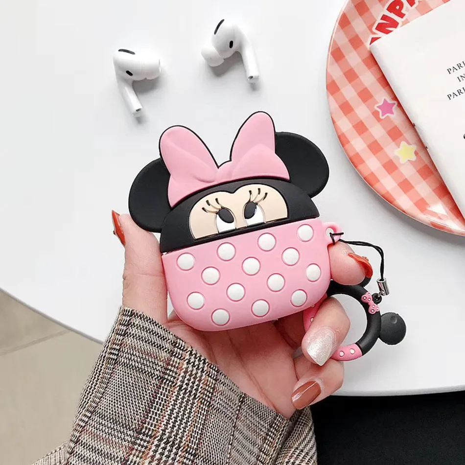 121U 3D Earphone Case For Airpods Pro Case Silicone Stitch Cat Cartoon Headphone/Earpods Cover For Apple Air pods Pro 3 Case Keychain - Цвет: 121U