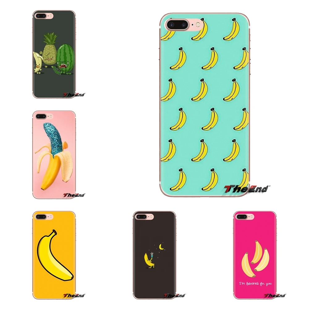 For Xiaomi Redmi 4 3 3S Pro Mi3 Mi4 Mi4i Mi4C Mi5 Mi5S Mi Max Note 2 Transparent Soft Cases Covers Comics fruit banana funny |