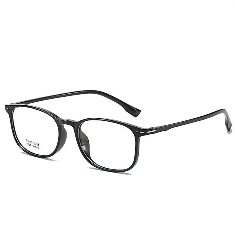 TR90 квадратные очки для близоруких с градусом женщин мужчин ретро прозрачное зеркало короткие очки прозрачный-0,5-1,0-1,5 до-6