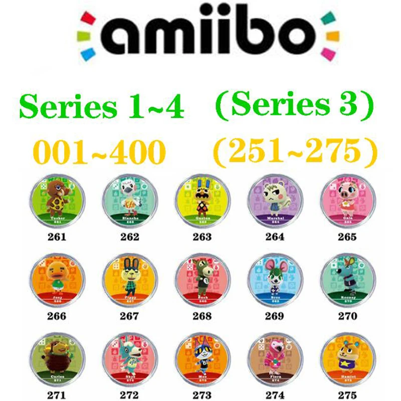 

Animal Crossing Card Amiibo Card Work for NS 3DS Games Series 3 (251 to 275)