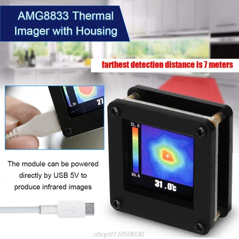 AMG8833 Thermal Imaging Temperature Measurement Thermal Imager Mini Handheld Imaging Senor D02 20