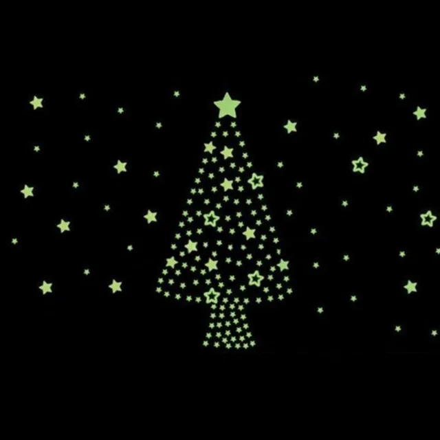 200pcs/pack 3D Luminous Shine Stars Wall Stickers Fluorescent Glow In The Dark Bedroom Living Home Decoration Kids Toys Gifts 3